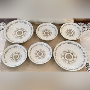 Norleans Summer Garden soup bowls and fruit bowls Vintage Japan